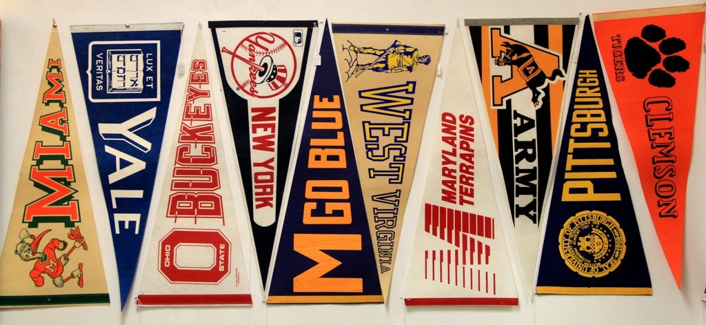 Americana Memories: Vintage College Pennants That Belong on Your Wall