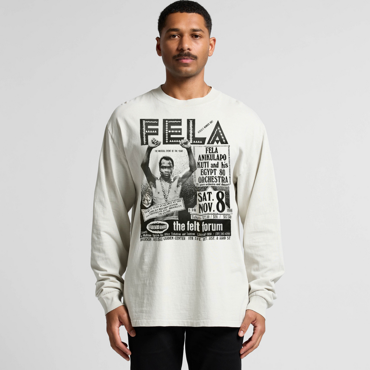 Fela Kuti 1986 Concert Poster L/S T-Shirt – Varsity54